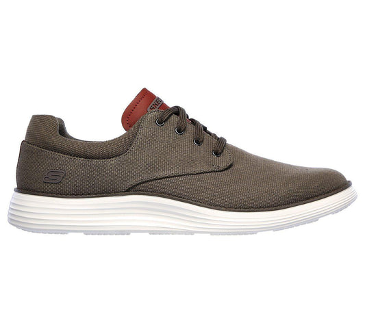 Skechers 204083 Status 2.0 - Burbank Mens Dark Taupe