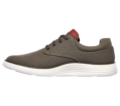 Skechers 204083 Status 2.0 - Burbank Mens Dark Taupe