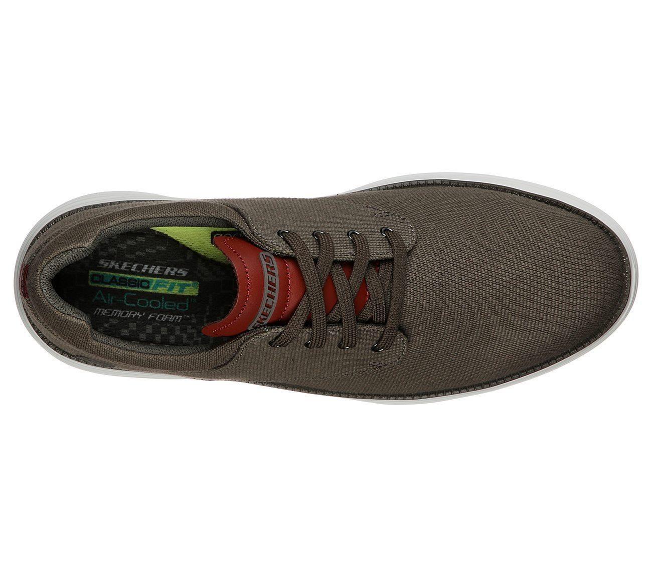Skechers 204083 Status 2.0 - Burbank Mens Dark Taupe