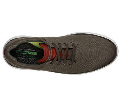 Skechers 204083 Status 2.0 - Burbank Mens Dark Taupe