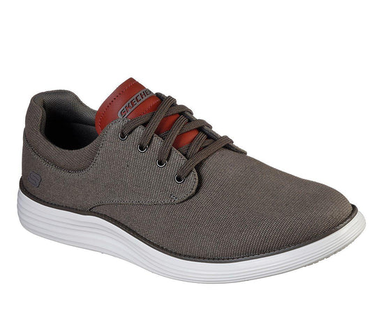 Skechers 204083 Status 2.0 - Burbank Mens Dark Taupe