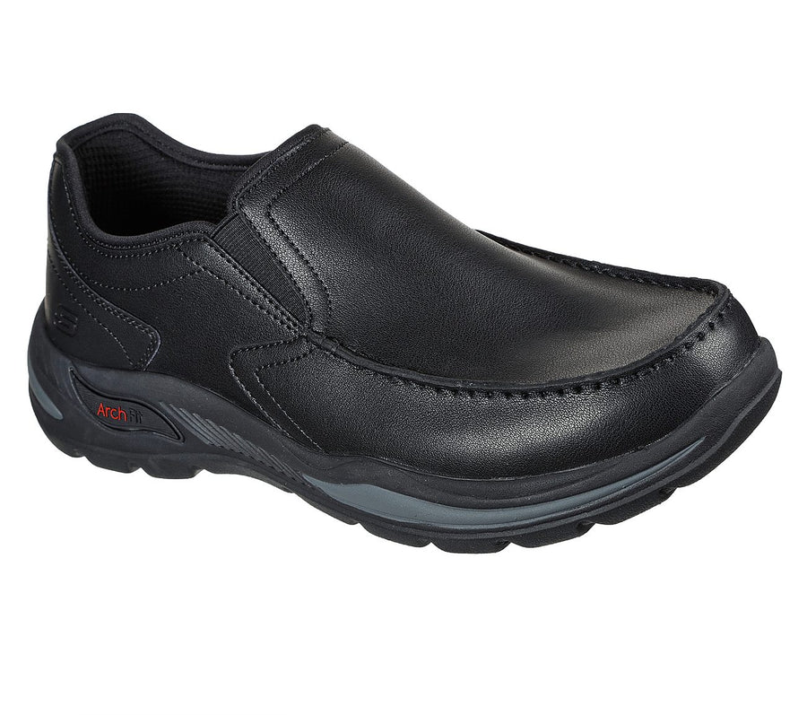 Skechers Mens Arch Fit Motley Hust Black Shoes 204184