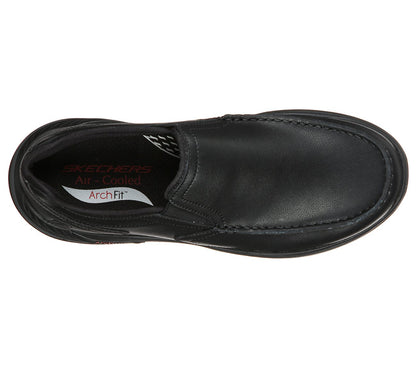 Skechers Mens Arch Fit Motley Hust Black Shoes 204184