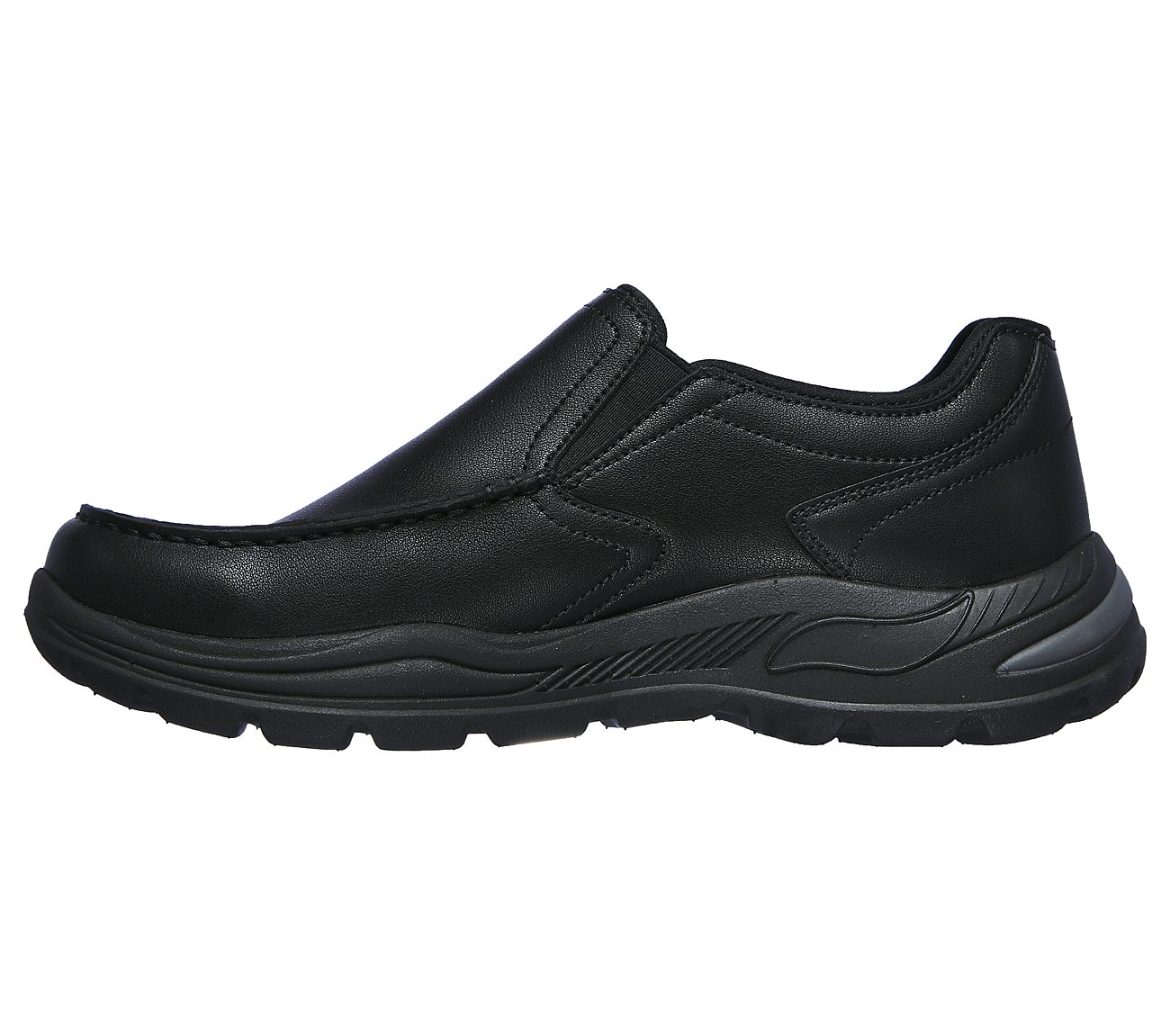 Skechers Mens Arch Fit Motley Hust Black Shoes 204184