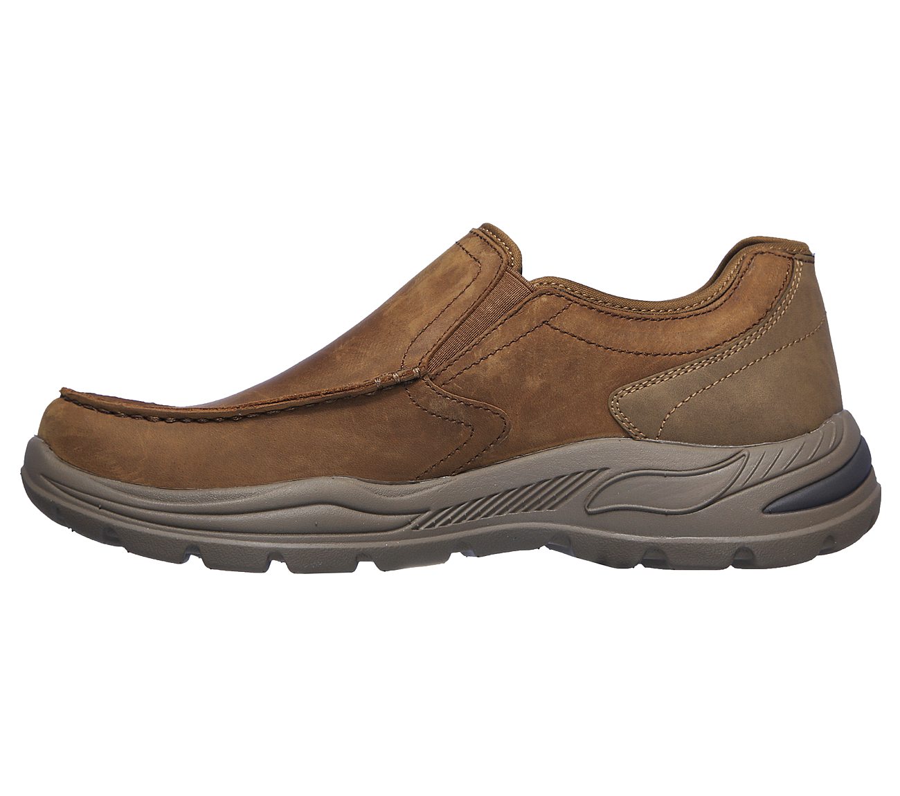 Skechers Mens Arch Fit Motley Hust Brown Shoes 204184