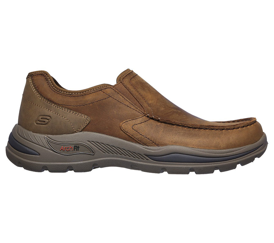 Skechers Mens Arch Fit Motley Hust Brown Shoes 204184