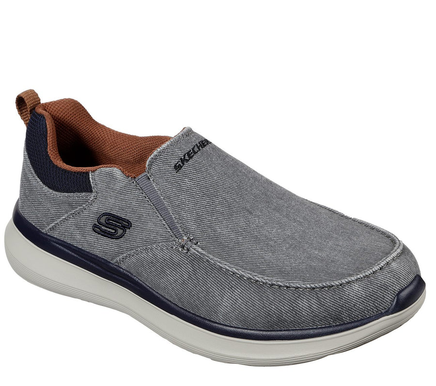 Skechers Mens Delson 2.0 Larwin Grey Slip On Shoes 210025