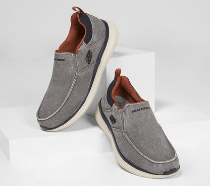 Skechers Mens Delson 2.0 Larwin Grey Slip On Shoes 210025