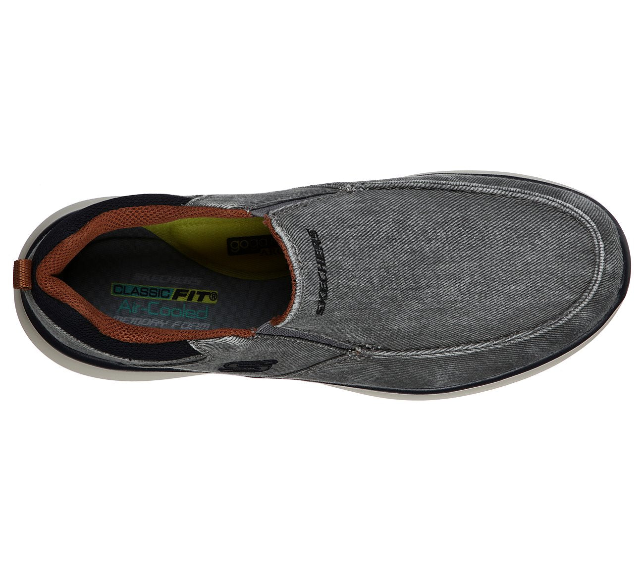 Skechers Mens Delson 2.0 Larwin Grey Slip On Shoes 210025