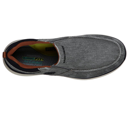 Skechers Mens Delson 2.0 Larwin Grey Slip On Shoes 210025