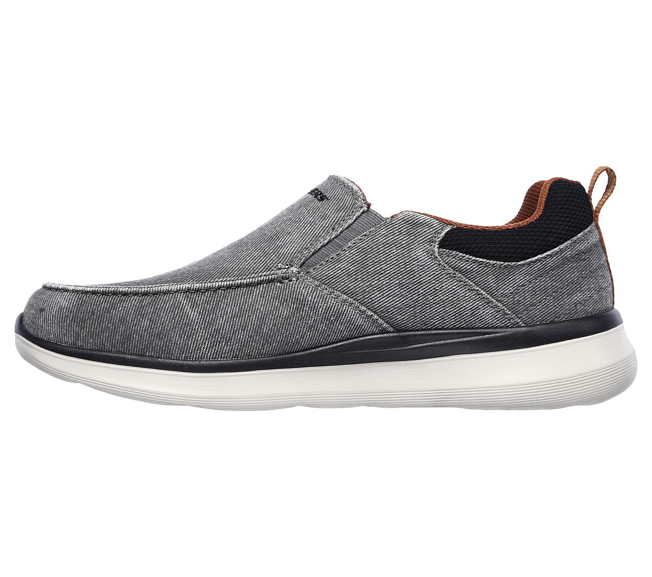 Skechers Mens Delson 2.0 Larwin Grey Slip On Shoes 210025