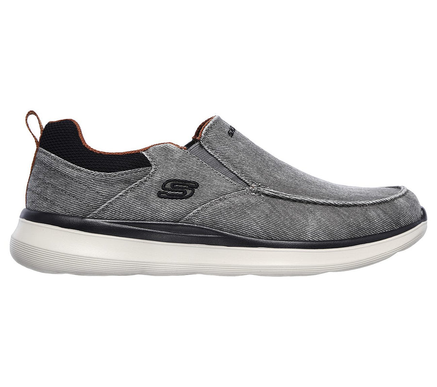 Skechers Mens Delson 2.0 Larwin Grey Slip On Shoes 210025