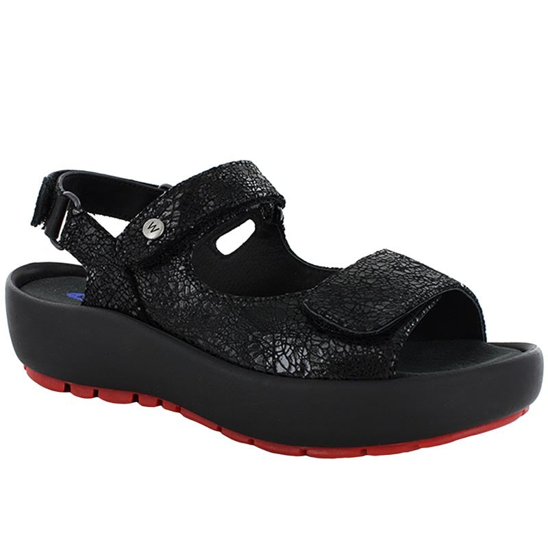 Wolky Rio 0332540 Black Crash Leather