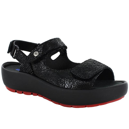 Wolky Rio 0332540 Black Crash Leather