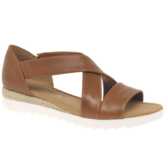 Gabor Ladies Vacchetta Tan Leather Sandals 22.711.55