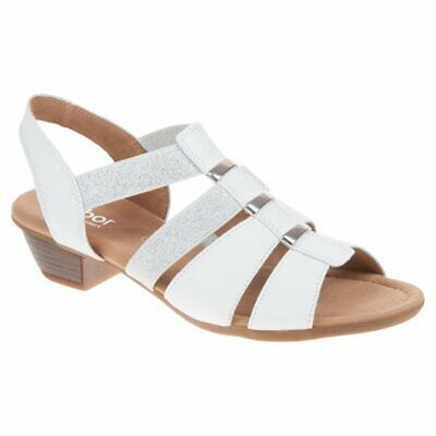 Gabor Ladies Joan White Heel Sandals 22.472.50