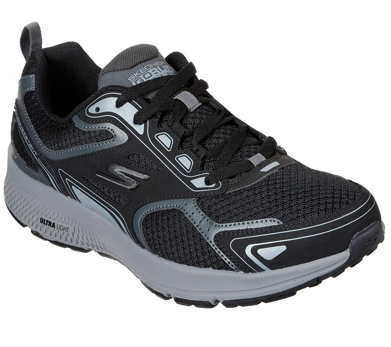 Skechers Mens GOrun Consistent Black Trainers 220034