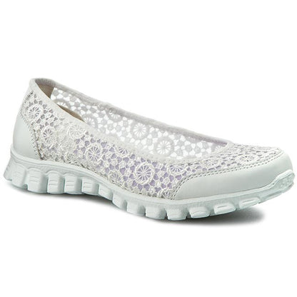 Skechers Ladies Memory Foam Flighty Flex White Pumps 22836