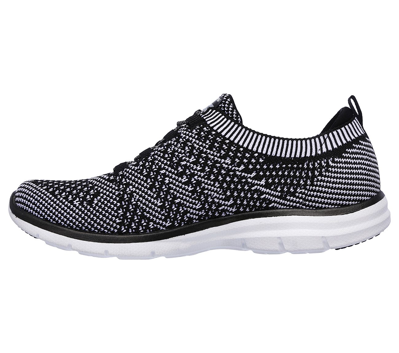 Skechers Ladies Galaxies Black/White Active Trainers B22882