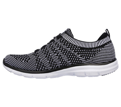 Skechers Ladies Galaxies Black/White Active Trainers B22882