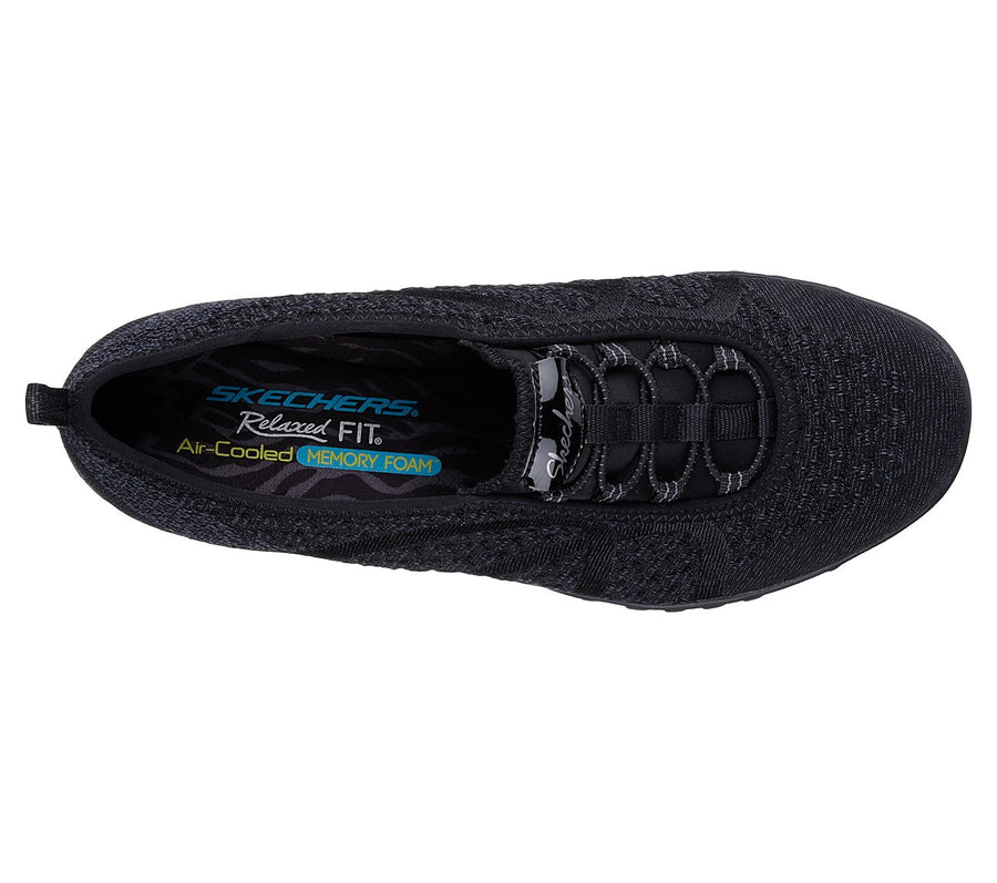 Skechers 23028 Relaxed Fit: Breathe Easy - Fortune-Knit Ladies Black