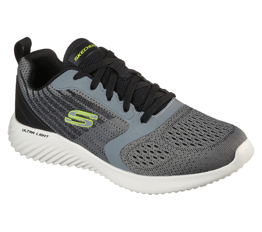 Skechers Mens Bounder Verkona Grey Trainers 232004