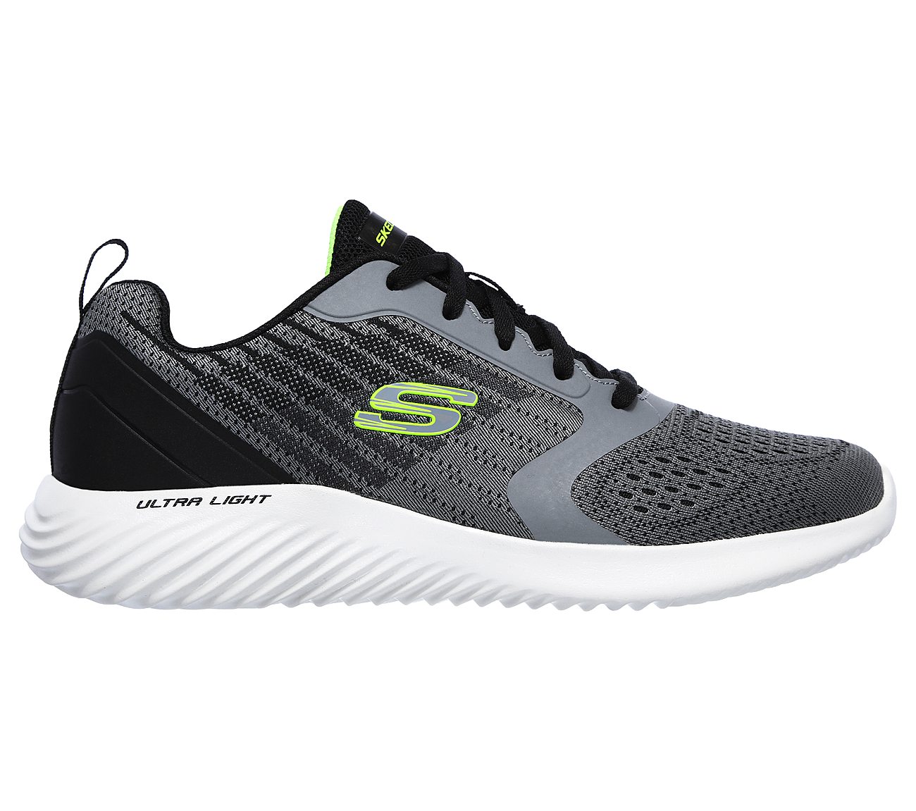Skechers Mens Bounder Verkona Grey Trainers 232004