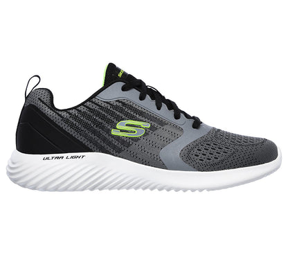 Skechers Mens Bounder Verkona Grey Trainers 232004