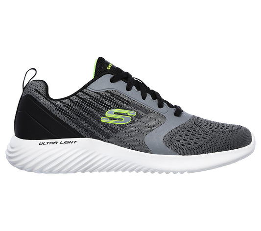 Skechers Mens Bounder Verkona Grey Trainers 232004