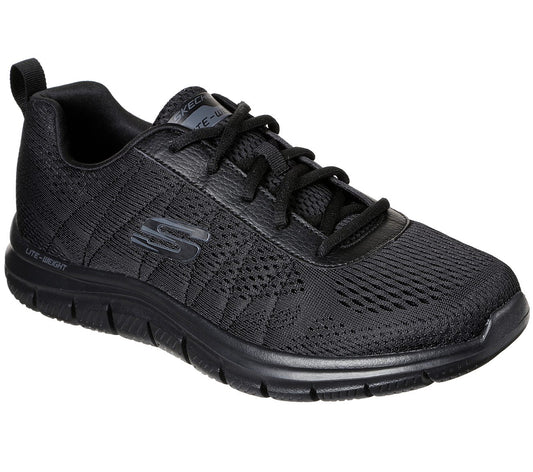 Skechers Mens Track Moulton Black Trainers 232081