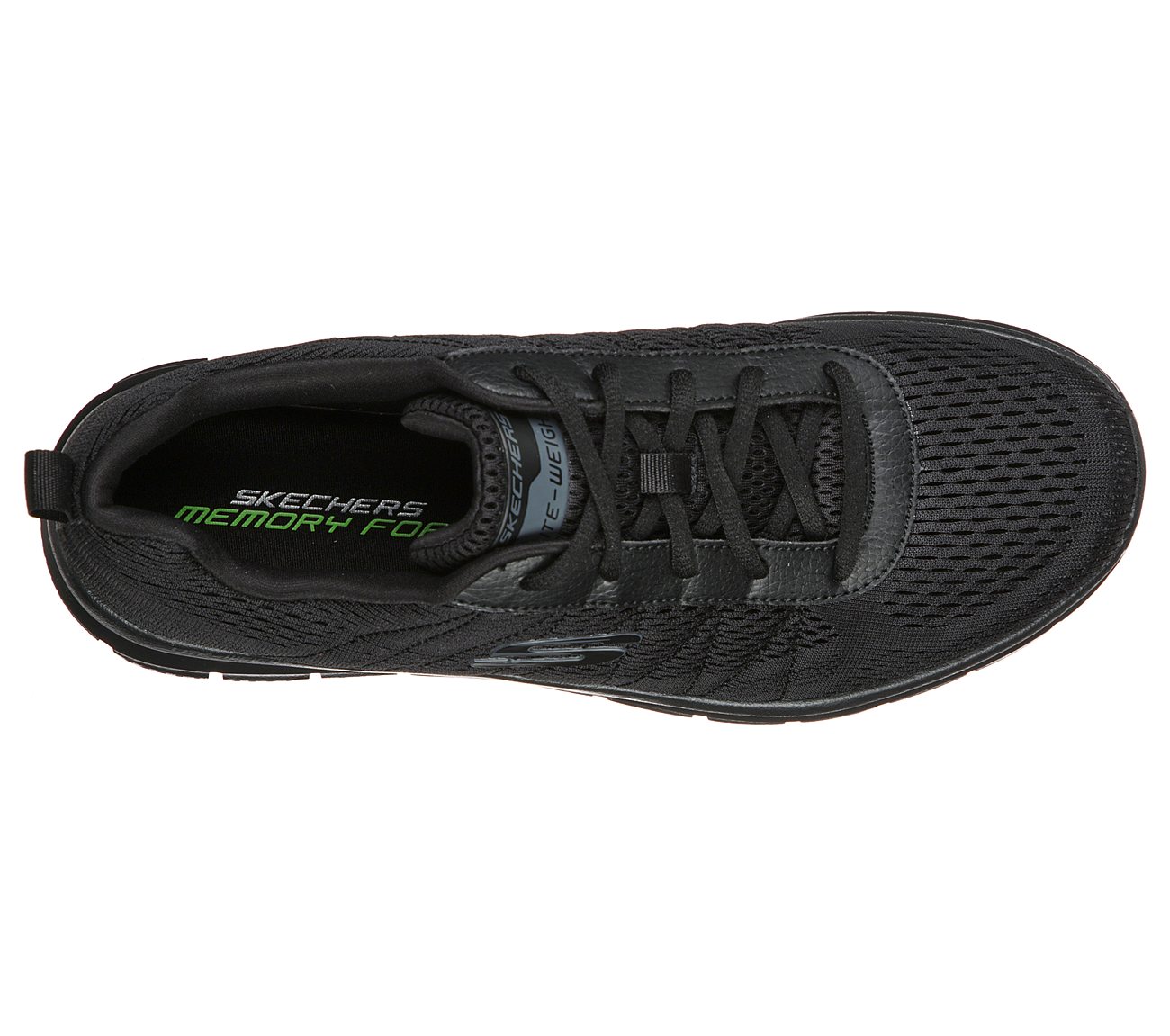 Skechers Mens Track Moulton Black Trainers 232081