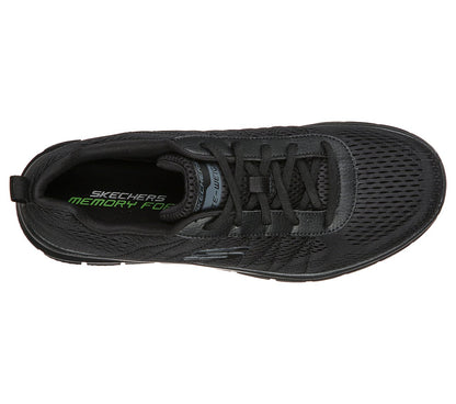 Skechers Mens Track Moulton Black Trainers 232081