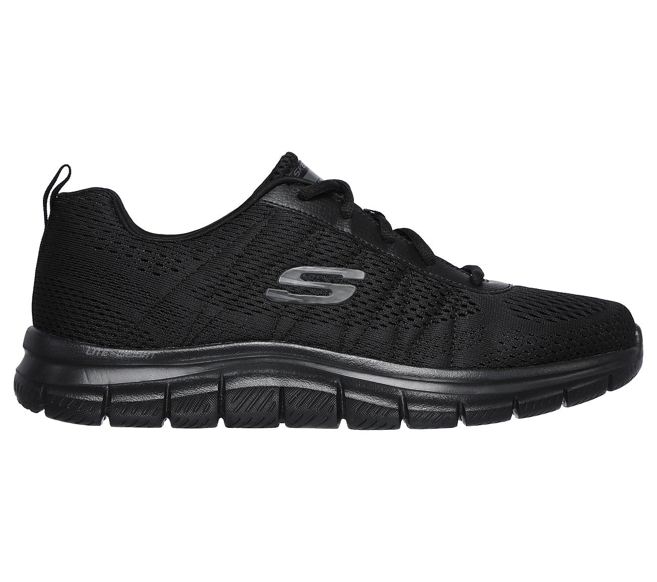 Skechers Mens Track Moulton Black Trainers 232081