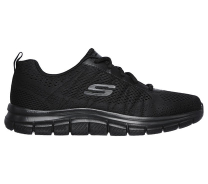 Skechers Mens Track Moulton Black Trainers 232081