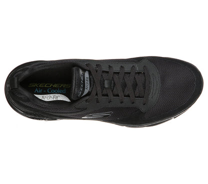 Skechers Mens Arch Fit Servitica Black Trainers 232101