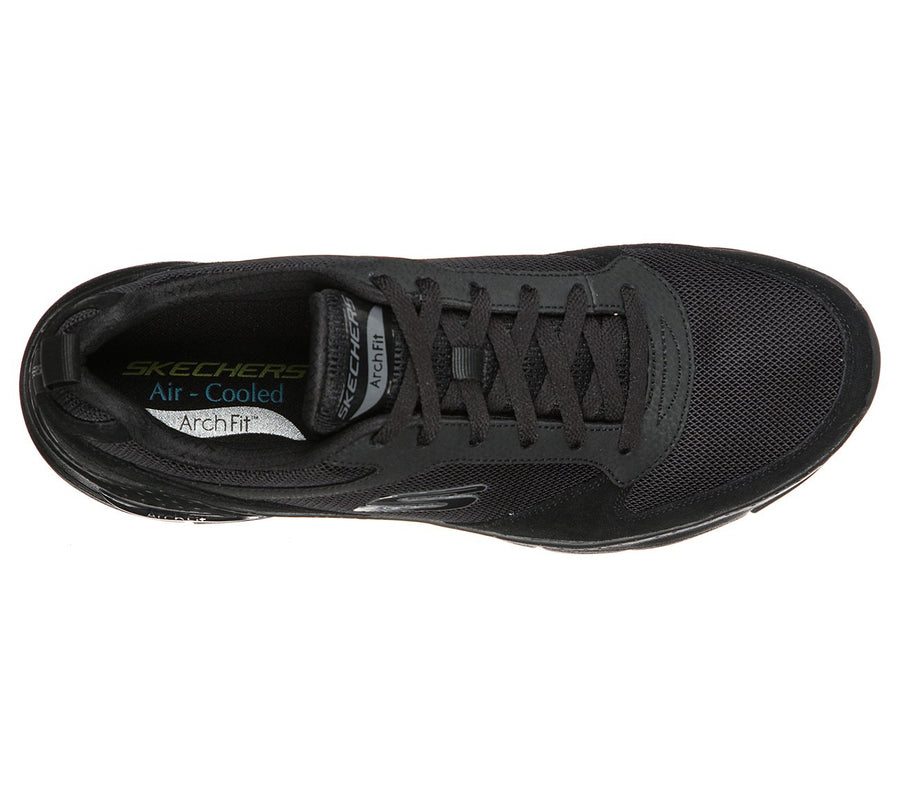 Skechers Mens Arch Fit Servitica Black Trainers 232101