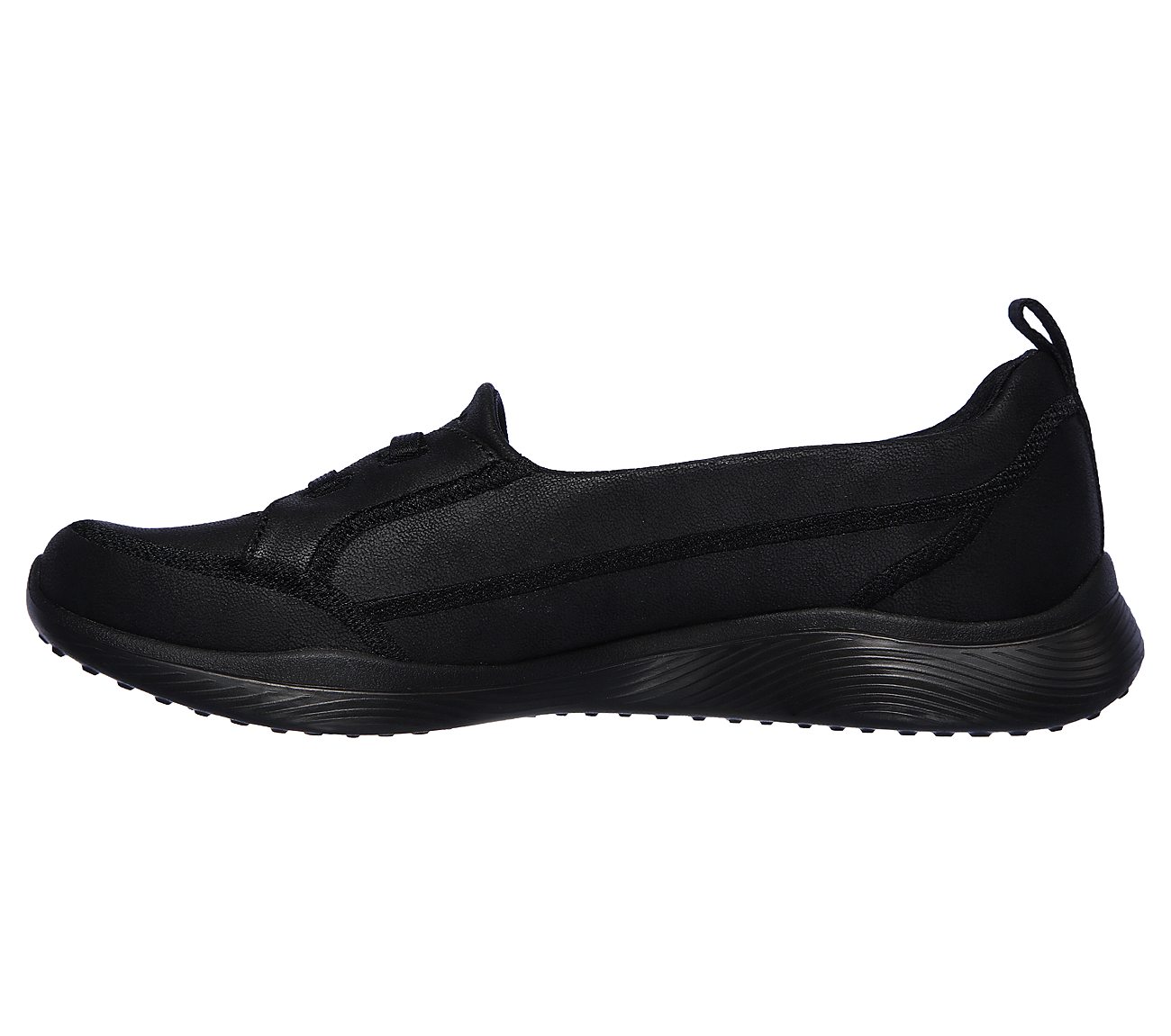 Skechers Ladies Microburst 2.0 World Class Black Slip On Shoes 23489