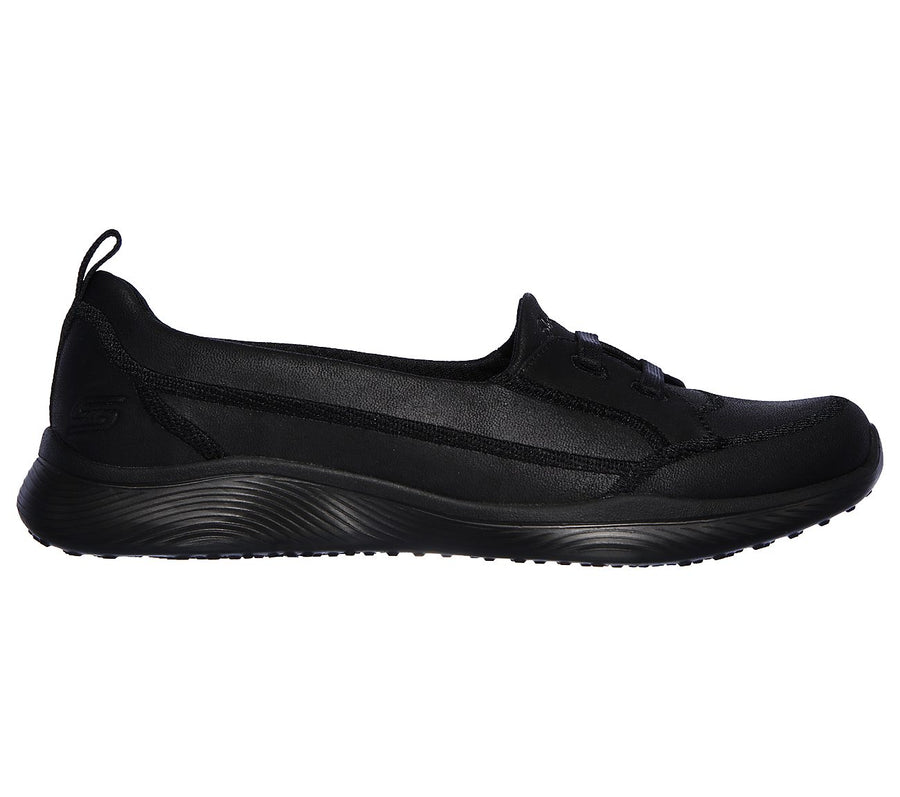 Skechers Ladies Microburst 2.0 World Class Black Slip On Shoes 23489