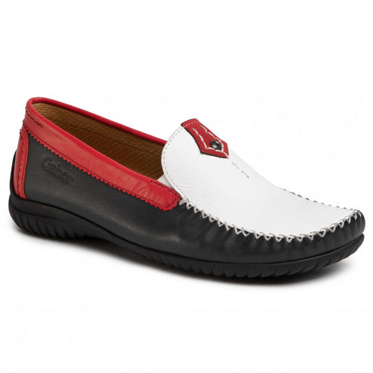 Gabor Ladies California Red/Navy/White Moccasins 26.090..68