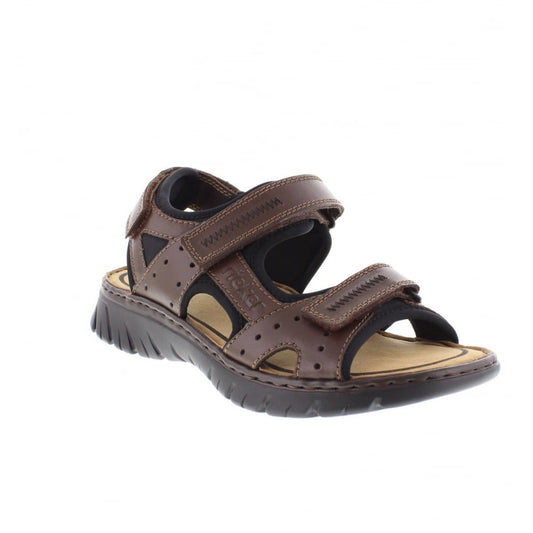 Rieker 26757-54 Mens Sandal Brown Combi