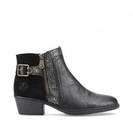 Rieker Ladies Black Ankle Boots 75585-00
