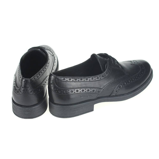 Geox Girls Agata J3449C Black SMOOTH LEATHER
