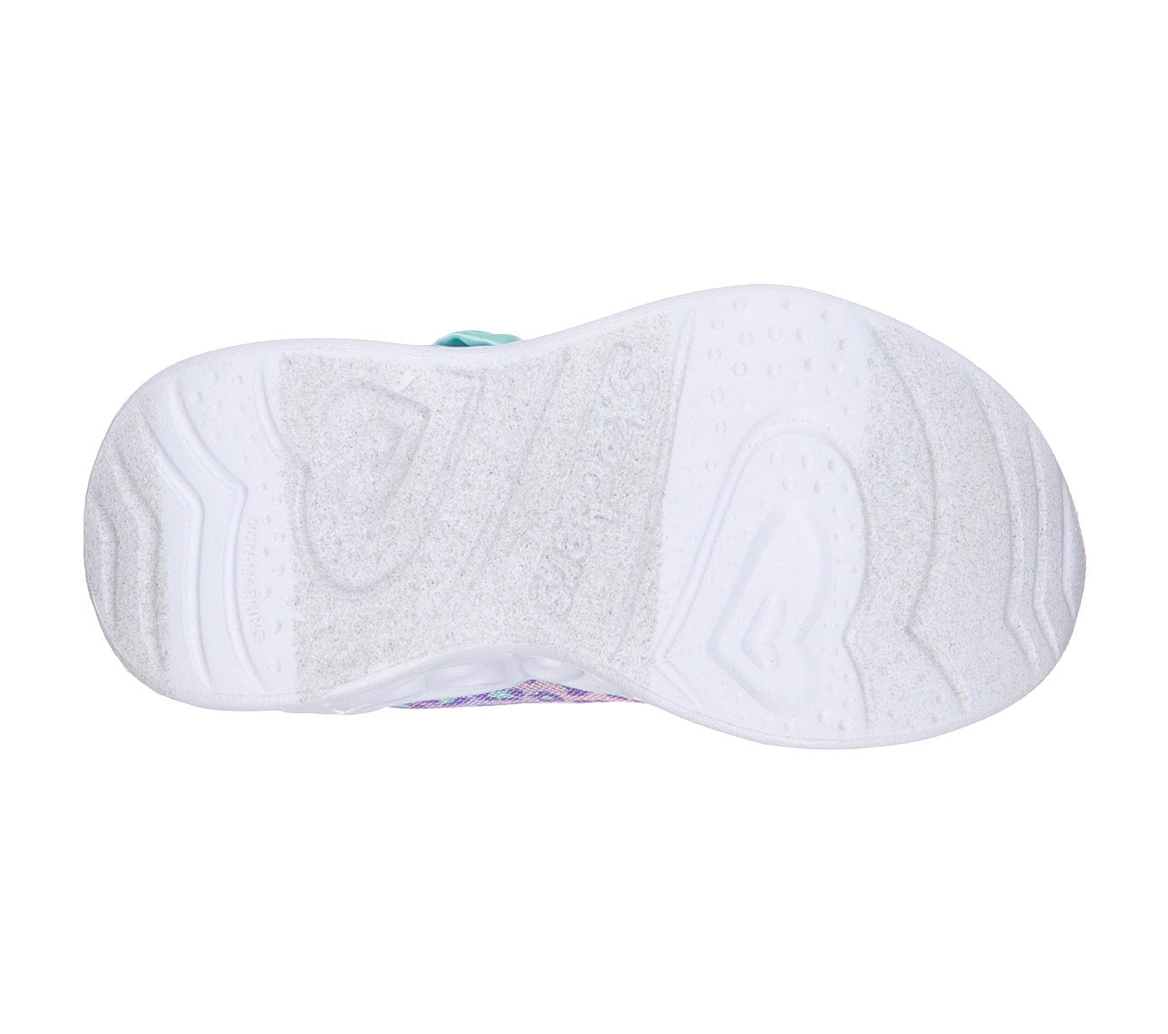 Skechers Kids Heart Lights Untamed Purple & Aqua Trainers 302088