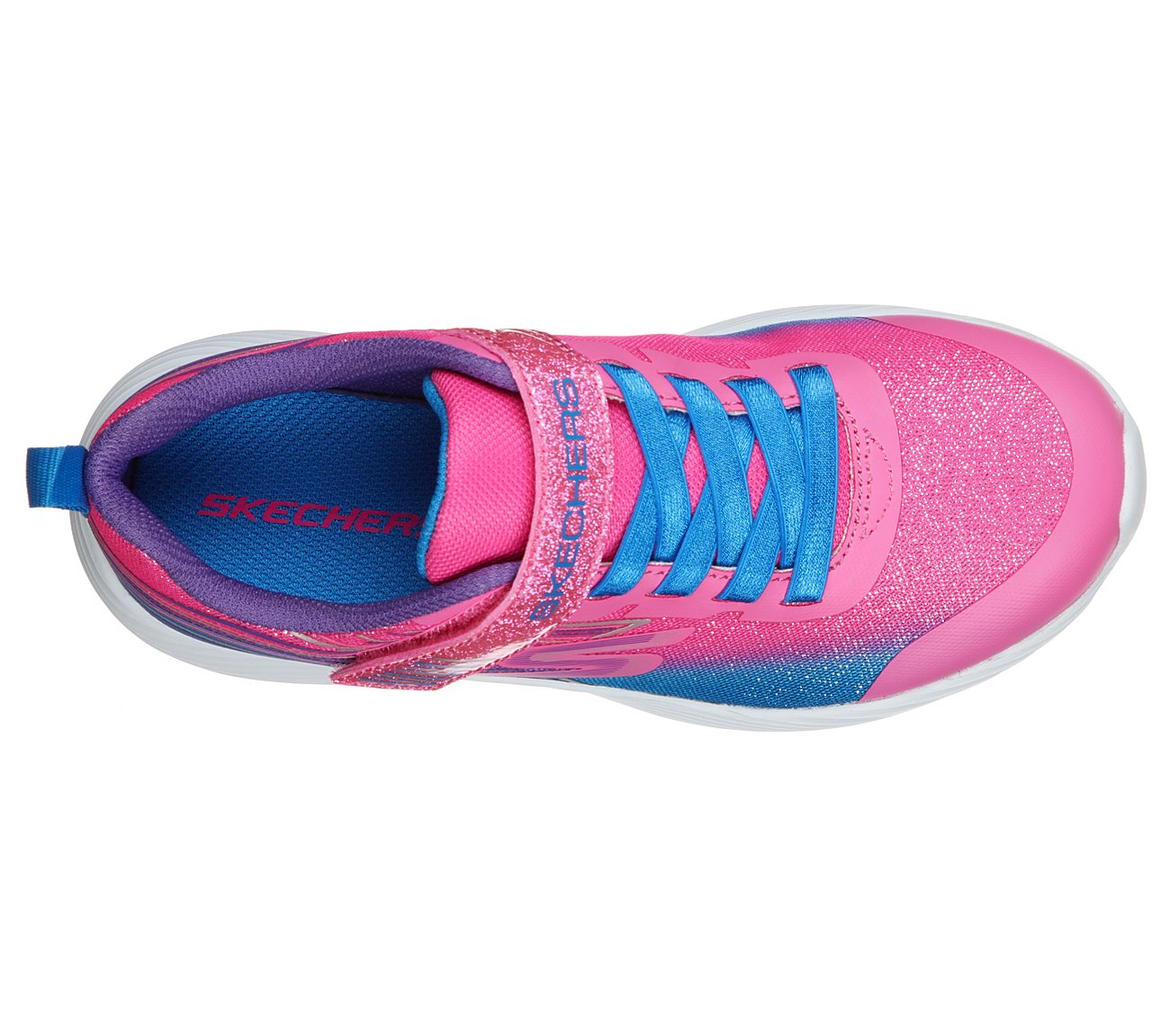 Skechers Kids Dyna-Lite Shimmer Streaks Pink Girls Trainers 302456