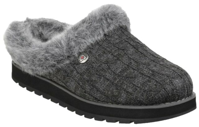 Skechers 31204 Ladies Bobs Keepsake Grey Slippers