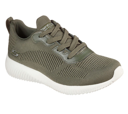 Skechers Ladies Bobs Sport Squad Tough Green Trainers 32504