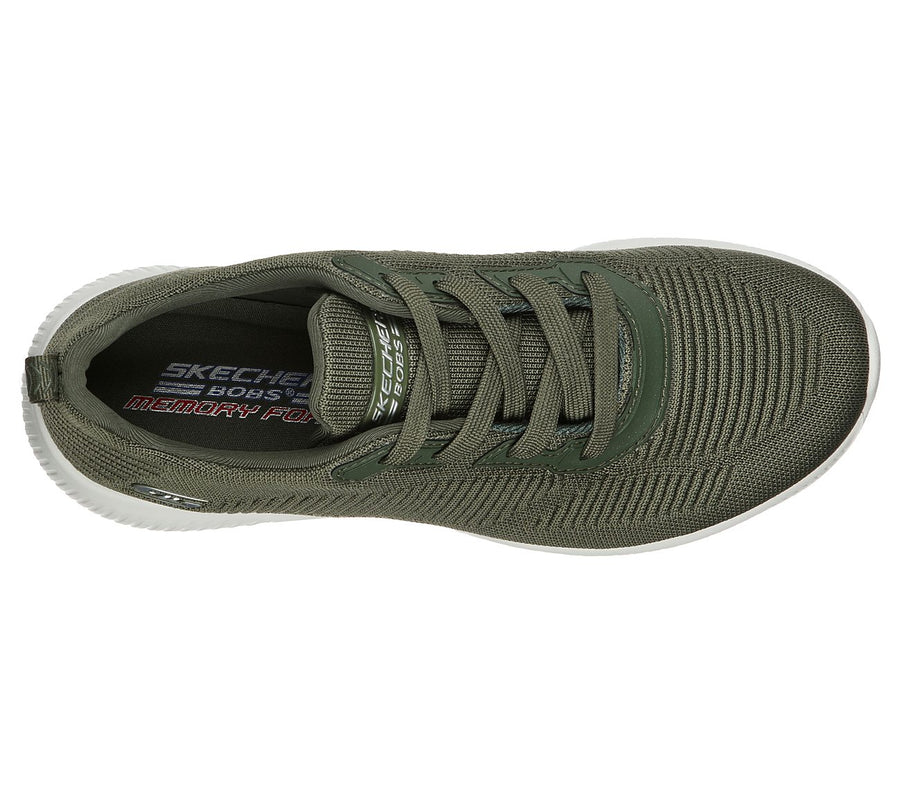 Skechers Ladies Bobs Sport Squad Tough Green Trainers 32504