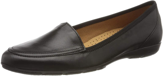 Gabor Ladies Hovercraft Black Leather Flat Pumps 34.164.27