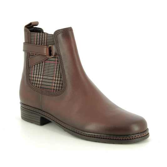 Gabor Ladies Nolene Tan Leather Chelsea Ankle Boots 34.670.32