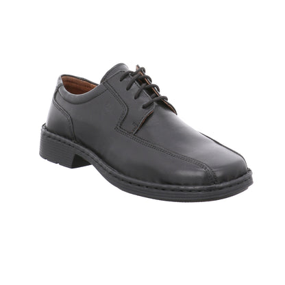 Josef Seibel Mens Burgess Black Wide Fit Shoes 38010 23 600